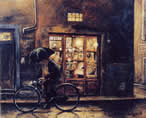 Little image of a painting of outside of the shop.